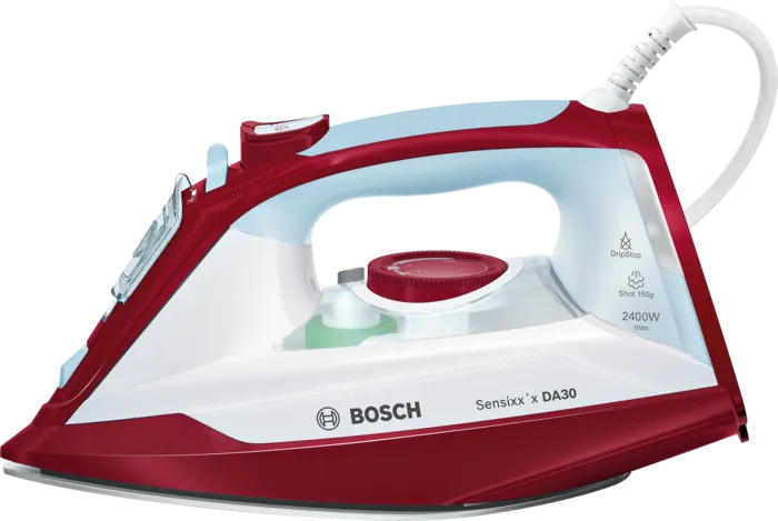 مكواة بخار 2400 واط، لون أحمر وأبيض من بوش Bosch