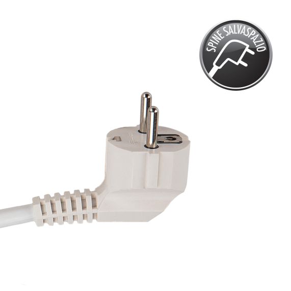 Hexagonal bracket connector, 3 meters, 16 amp, Choco system, white color, with switch - Fanton 