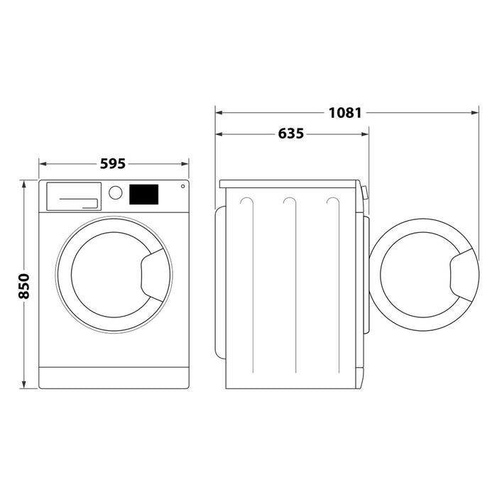 غسالة فل اتوماتك سعة 10 ك من ويرلبول Whirlpool