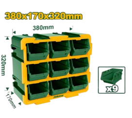 طقم وحدة علب تخزين وبراغي 9 قطع من جادايفر Jadver