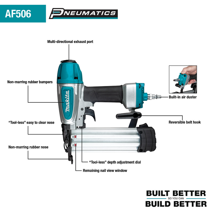 فرد هواء كلبس مسمار 5/8-2" AF506 من ماكيتا Makita