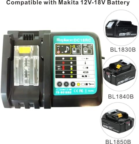 شاحن بطارية 18V حماية ضد الشحن الزائد DC18RC من ماكيتا MAKITA