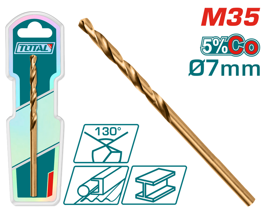 TOTAL HSS-CO M35 Drill Bit 7mm (TAC11207001)