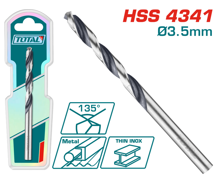 TOTAL 4341 HSS Drill Bit - 3.5mm (TAC1200354)