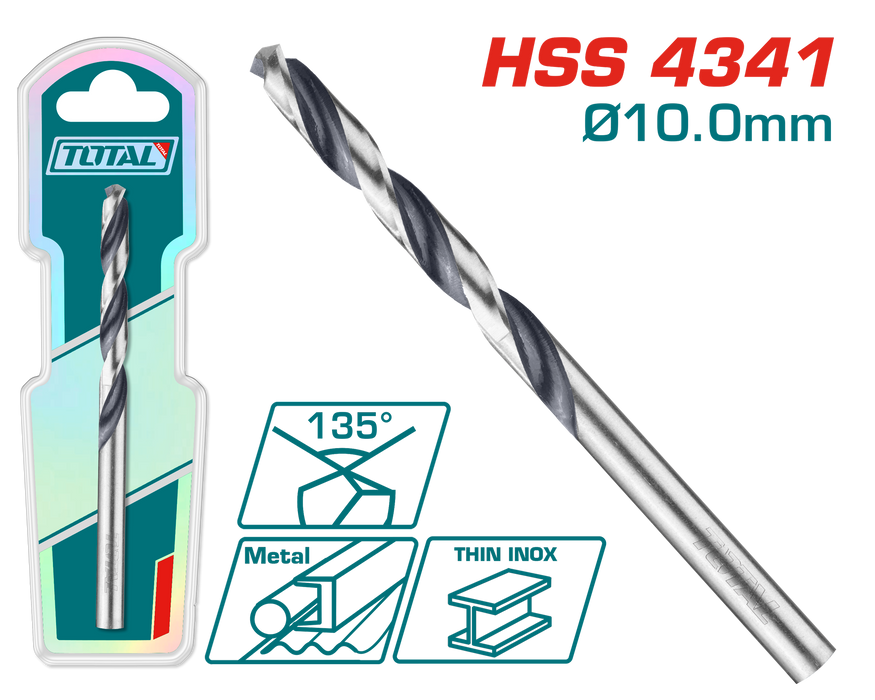 TOTAL 4341 HSS Drill Bit - 10mm (TAC1201004)