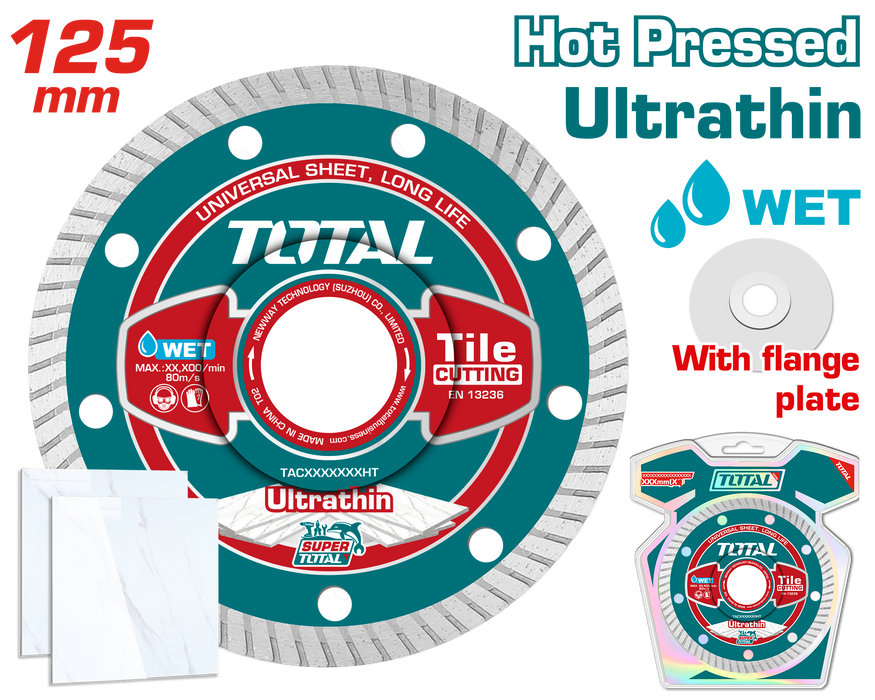 TOTAL Ultrathin Diamond Disc 125x22.2mm (TAC2131251HT)