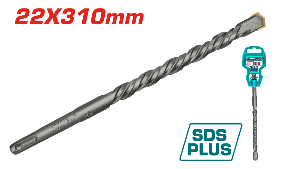 TOTAL SDS Plus Hammer Drill Bit - 22x310mm (TAC312204)