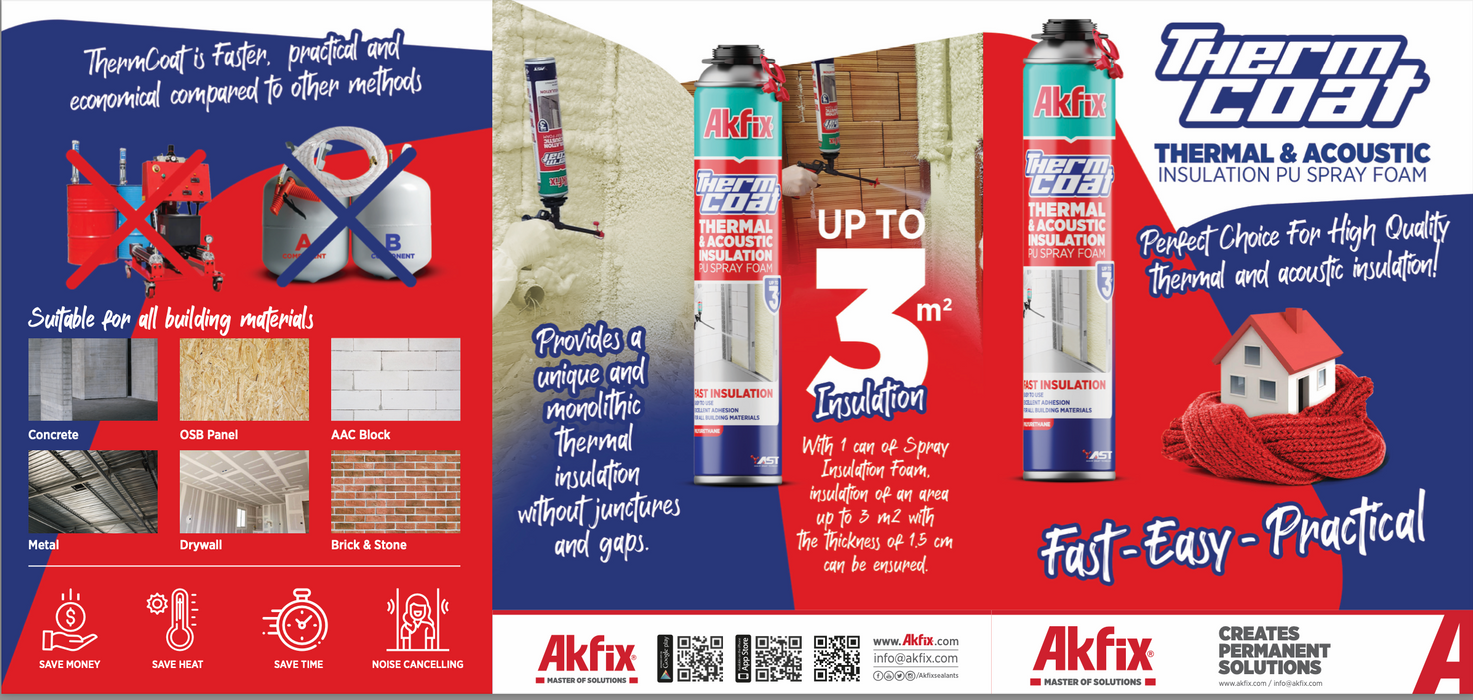 AKFIX sound and heat insulation spray foam from AKFIX 