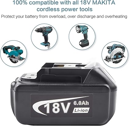 بطارية 18 فولت 6000 مللي أمبير BL1860 من ماكيتا Makita