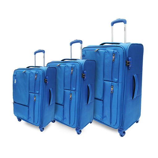 ARMN brand Leverage 3-Piece Soft Luggage Set - Blue