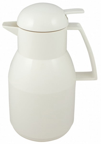 Helios Top Push 1L Thermos - White