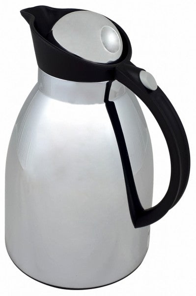 Helios Shiny 1L Thermos - Chrome and Black