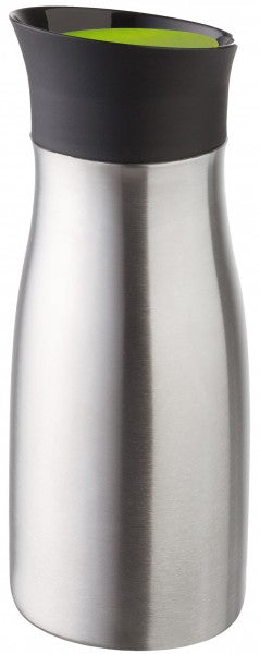 Helios brand Click N Drink 400ml Travel Mug - Steel & Kiwi