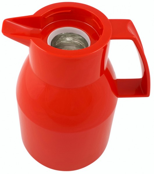 Helios Top Push 1L Thermos - Red