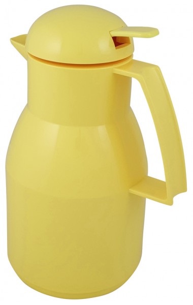 Helios Top Push 1L Thermos - Yellow