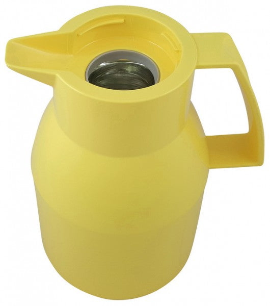 Helios Top Push 1L Thermos - Yellow