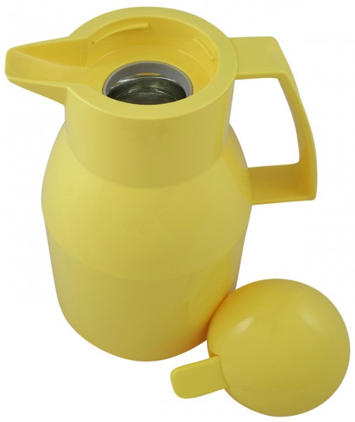 Helios Top Push 1L Thermos - Yellow