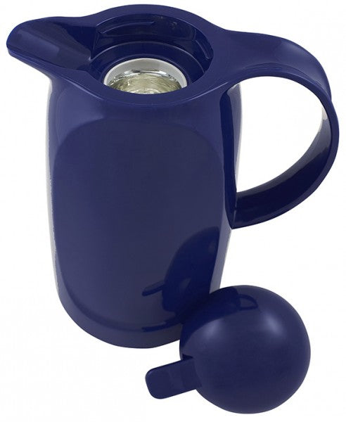 Helios Relax-Push 1L Thermos - Dark Blue