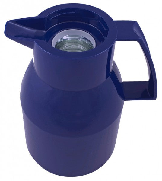 Helios Top Push 1L Thermos - Dark Blue