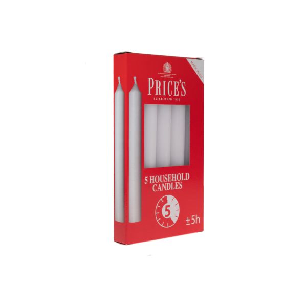 Price's 5-Piece Home Candle Set - White