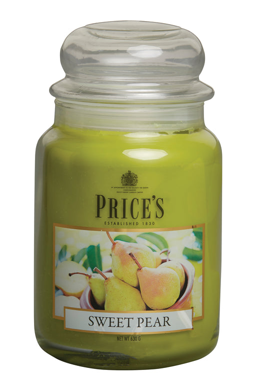 Price's brand Large Candle Jar with Lid - Sweet Pear