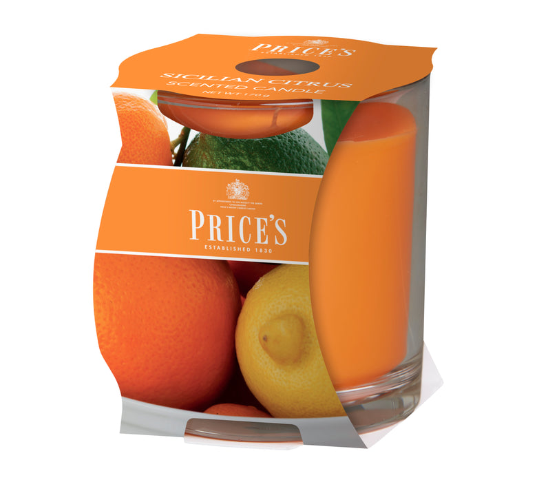 Price's brand Candle Cluster - Sicilian Citrus