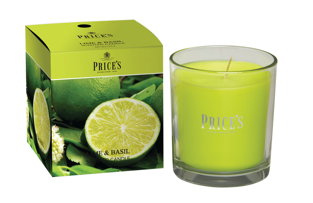 Price's brand Candle Jar - Lime & Basil