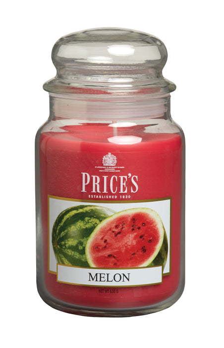 Price's brand Large Candle Jar with Lid - Melon