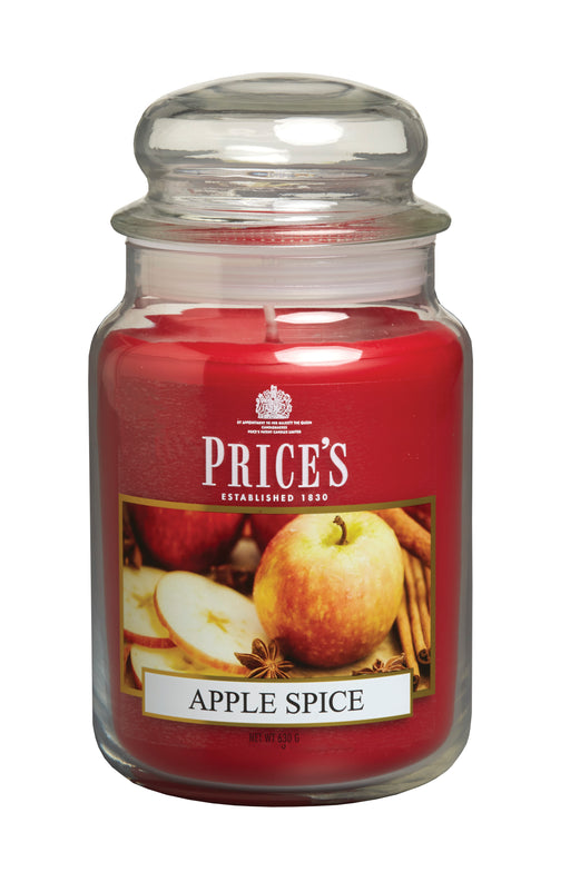 Price's brand Large Candle Jar with Lid - Apple Spice