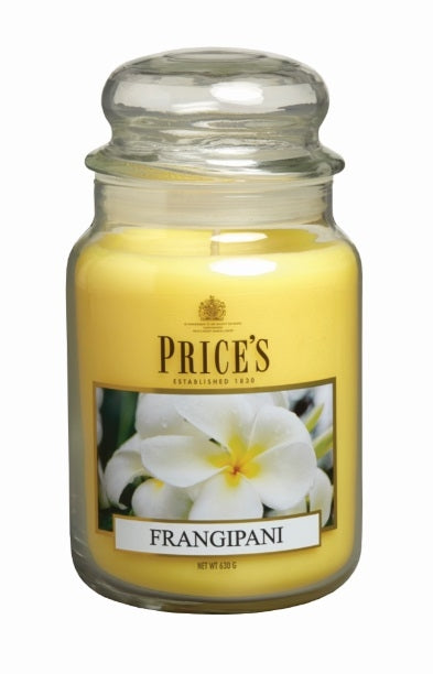 Price's brand Large Candle Jar with Lid - Frangipani