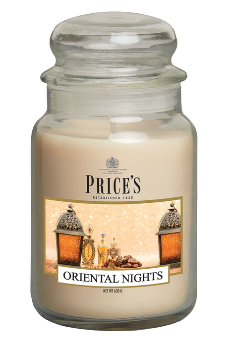 Price's brand Large Candle Jar with Lid - Oriental Nights