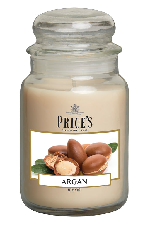 Price's brand Large Candle Jar with Lid - Argan