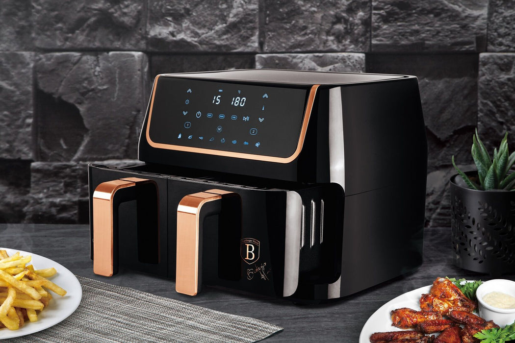 Berlinger Haus brand 2-Basket Air Fryer - Black-Rose