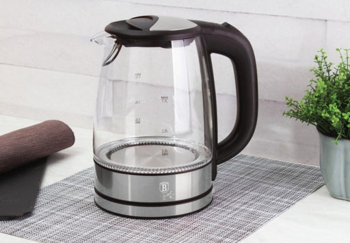 Berlinger Haus brand 1.7L Electric Glass Kettle - Carbon Edition