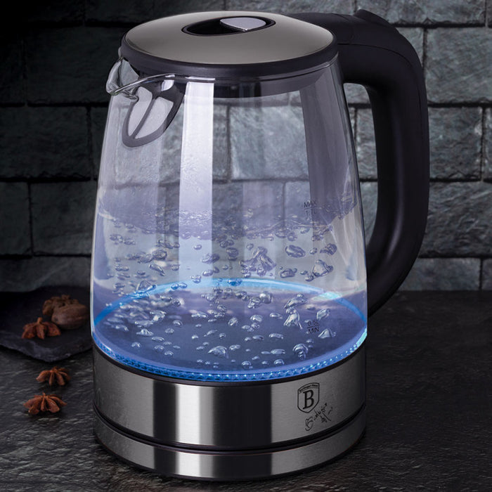 Berlinger Haus brand 1.7L Electric Glass Kettle - Silver