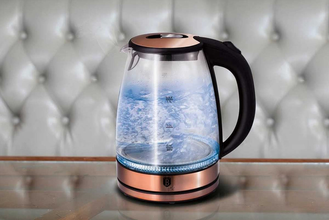 Berlinger Haus brand 1.7L Electric Glass Kettle - Rose-Gold