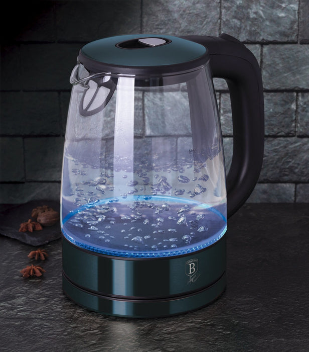 Berlinger Haus brand 1.7L Electric Glass Kettle - Aquamarine