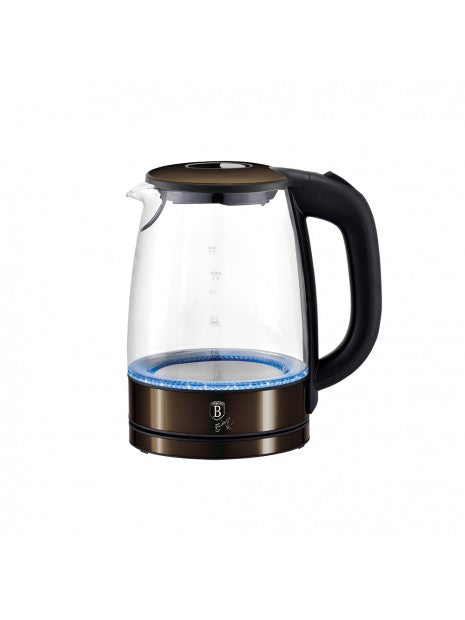 Berlinger Haus brand 1.7L Electric Glass Kettle - Shiny Black Collection