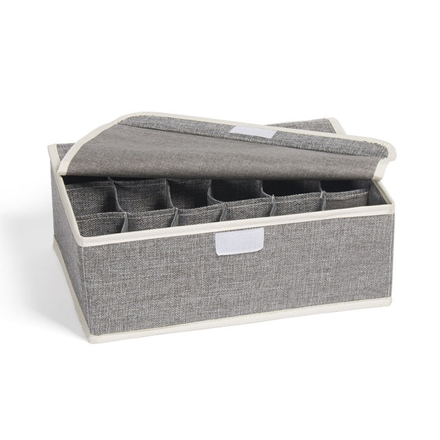 ARMN brand TidyFold 18-Compartment Box Organizer - Gray