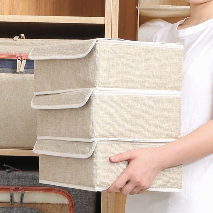 ARMN TidyFold Drawer Organizer with Lid 12*33*24 cm - Beige