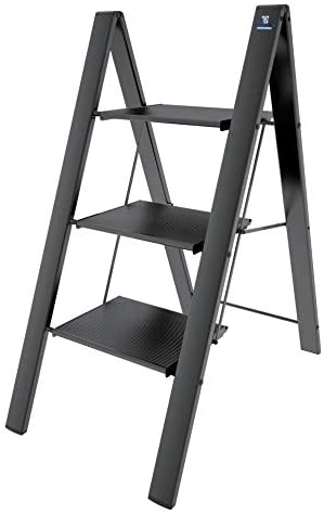 Colombo brand Leonardo 3-Step Stool - Black