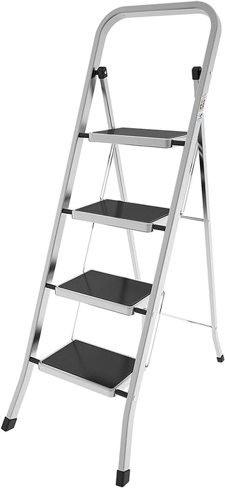 Colombo Factotum 4 Step Ladder - Silver