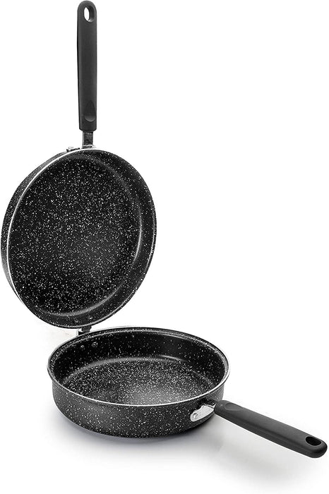 Ibili brand 20cm Double Omelette Frypan - Black