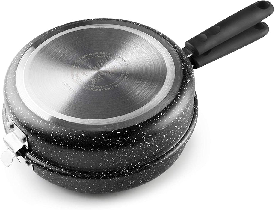 Ibili Double Frying Pan 20cm - Black