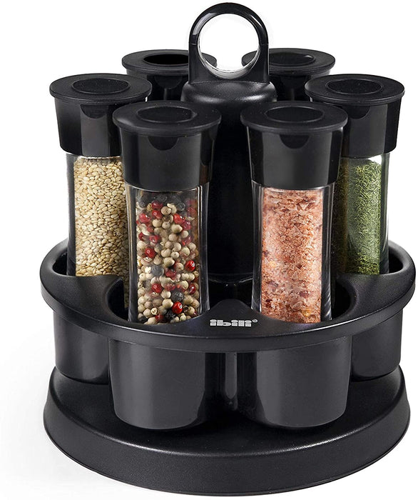 Set of 6 spice jars with rotating stand from Ibili