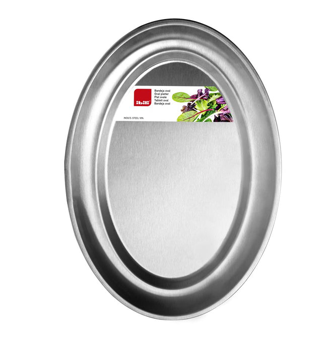 Steel oval plate 30*20 cm from Ibili