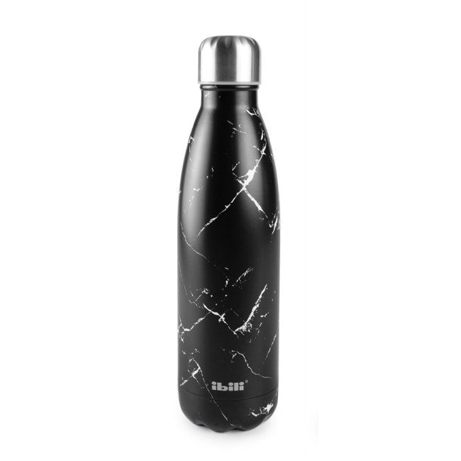 Ibili brand Marble 500ml Double Wall Thermos Bottle - Black