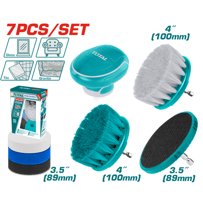 Total 7 Piece Cleaning Brush Set 